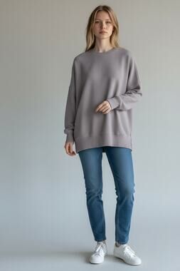 AERIE Sweatshirt Size XXS Light Dusty Purple Pullover Crew Neck Comfortable